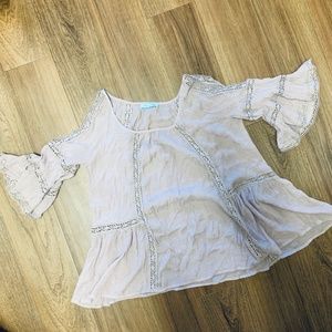 2/$20 She + Sky Top Dress Purple Vintage Boho L